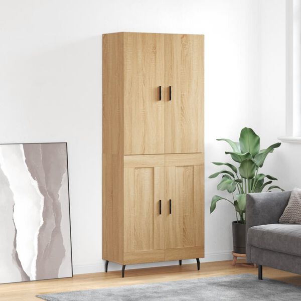 vidaXL Highboard Sonoma-Eiche 69,5x34x180 cm Holzwerkstoff