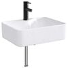 vidaXL Waschbecken mit Wasserhahn und Abfluss Matt Schwarz