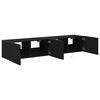 vidaXL TV-Wandschrank 2 pcs Schwarz Eichen-Optik 80 x 35 x 31 cm
