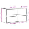 vidaXL TV-Wandschrank mit LED-Beleuchtung Schwarz 80x31x45 cm