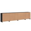 vidaXL Sideboard mit LED-Leuchten Schwarz 283x37x67 cm