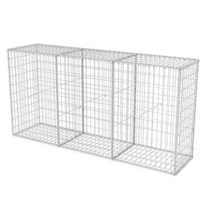 vidaXL Gabionenkorb Stahl 200&times;50&times;100 cm