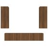 vidaXL 4-tlg. TV-Schrank-Set Braun Eichen-Optik Holzwerkstoff