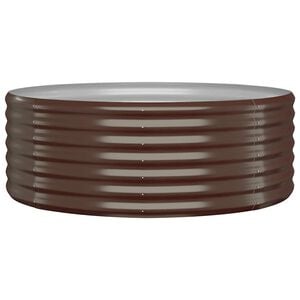 vidaXL Hochbeet Verzinkter Stahl 100x100x36 cm Braun