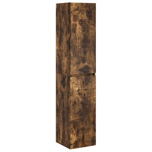 vidaXL Wandmontierter Badezimmerschrank Ger&auml;ucherte Eiche