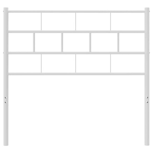 vidaXL Ersatz-Kopfteil Metall Wei&szlig; 107 cm