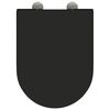 vidaXL Schnellverschluss-WC-Sitz Schwarz 46,2 x 36 x 4,3 cm Duroplast