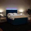 vidaXL Boxspringbett mit Matratze Blau 140x190 cm Samt