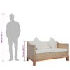 vidaXL 3-tlg. Sofagarnitur mit Auflagen Natur Rattan