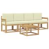 vidaXL Outdoor-Sofagarnitur 5 stk. Wei&szlig; und Creme