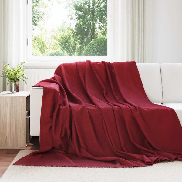 vidaXL Wohndecken 24 pcs Bordeauxrot 240 x 220 cm Fleece