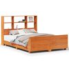 vidaXL Massivholzbett ohne Matratze Wachsbraun 140x190 cm Kiefernholz