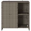vidaXL Badschrank mit Speicher mit Tür Grau 100 x 36 x 102 cm Rattan