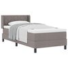 vidaXL Boxspringbett mit Matratze Taupe 190 x 90 cm Polyester