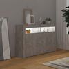 vidaXL Sideboard mit LED-Leuchten Betongrau 116x30x75 cm