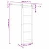 vidaXL Schiebetür Natürlich und Schwarz 73,5 x 211 cm