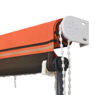 vidaXL Einziehbare Markise mit LED 250×150 cm Orange und Braun