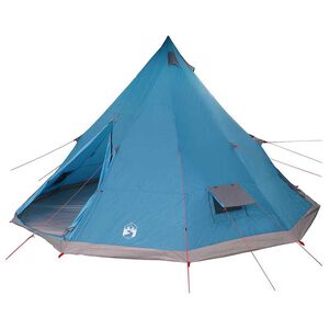 vidaXL Tipi Zelt mit Dach mit Speicher Blau 560 x 560 x 300 cm Taft