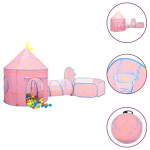 vidaXL Spielzelt mit 250 B&auml;llen Rosa 301x120x128 cm