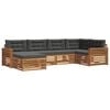 vidaXL Outdoor-Sofagarnitur 6 stk. Natur und Anthrazit