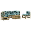 vidaXL 6-tlg. Garten-Lounge-Set mit Kissen Impr&auml;gniertes Kiefernholz