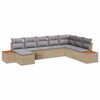 vidaXL Gartensofa-set mit Kissen 8 pcs Beige und Hellgrau Poly Rattan