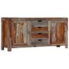 vidaXL Sideboard Grau 160x40x75 cm Massivholz Akazie