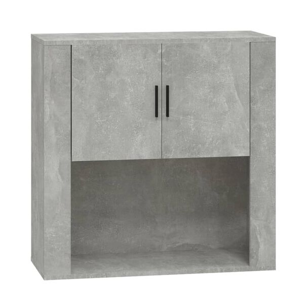 vidaXL Wandschrank Betongrau 80x33x80 cm Holzwerkstoff