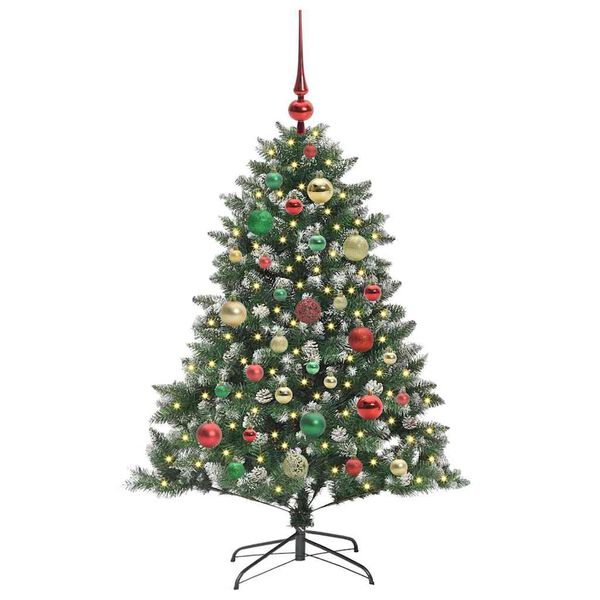 vidaXL K&uuml;nstlicher Weihnachtsbaum mit 150 LEDs mit St&auml;nder Gr&uuml;n 120 cm