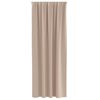 vidaXL Verdunkelungs-Vorh&auml;nge mit Ringen 2 pcs Taupe 245 x 140 cm