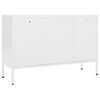 vidaXL Sideboard Weiß 105x35x70 cm Stahl und Hartglas