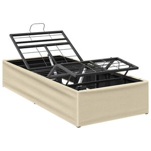 vidaXL Elektrisch verstellbares Bettgestell Creme 200 x 80 x 33,5 cm