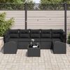 vidaXL Gartensofa-set Schwarz 55 x 55 x 37 cm Poly-Rattan