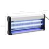 vidaXL Insektenvernichter Schwarz Aluminium ABS 40 W