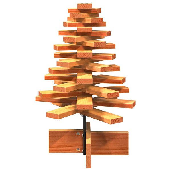 vidaXL Weihnachtsbaum zum Schm&uuml;cken Wachsbraun 60 cm Massivholz Kiefer