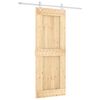 vidaXL Schiebet&uuml;r 80 x 210 cm Massivkiefer (Unbehandelt)