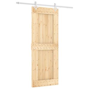 vidaXL Schiebet&uuml;r 80 x 210 cm Massivkiefer (Unbehandelt)
