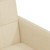 vidaXL Esszimmerst&uuml;hle mit Rollen 2 pcs Creme 58 x 65 x 94 cm Stoff