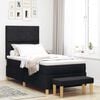 vidaXL Boxspringbett mit Matratze Schwarz 100 x 200 cm Stoff