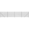 vidaXL Maschendrahtzaun mit Bodenflansch Anthrazit 1,4x10 m