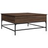 vidaXL Couchtisch Braun Eichen-Optik 95x95x45 cm Holzwerkstoff Metall