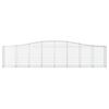 vidaXL Gabionen mit Hochbogen 3 Stk. 400x50x80/100cm Verzinktes Eisen