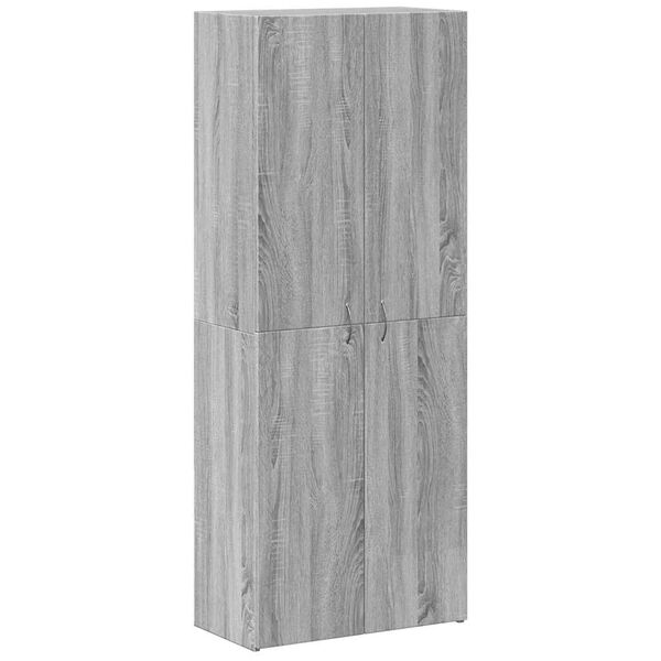 vidaXL Aktenschrank Grau Sonoma 60x32x153 cm Holzwerkstoff