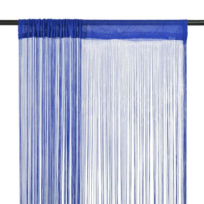 vidaXL Fadenvorhänge 2 Stk. 100 x 250 cm Blau