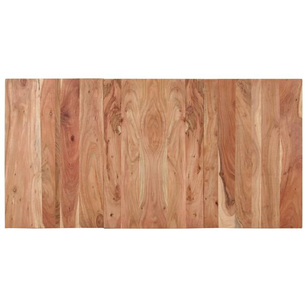 vidaXL Esstisch Schwarz 140x70x76 cm Massivholz Akazie