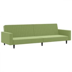 vidaXL Schlafsofa 2-Sitzer Hellgr&uuml;n Samt