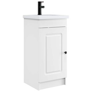 vidaXL Badezimmerschrank mit Waschbecken Wei&szlig; 42 x 40 x 84,5 cm