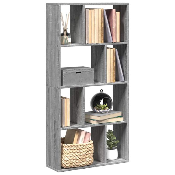 vidaXL B&uuml;cherregal Grau Sonoma 60x20x120,5 cm Holzwerkstoff