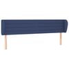 vidaXL Kopfteil mit Ohren Blau 203x23x78/88 cm Stoff