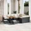 vidaXL Gartensofa-set 12 pcs Schwarz Poly-Rattan